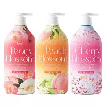 [Happy Bath] Гель для душа Blossom 900 г x 1 Peony Blossom