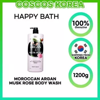 Happy Bath Гель для душа с марокканской арганой, мускусом и розой, 1200 г 1pc
