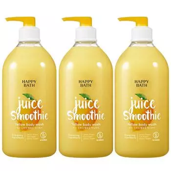 Happy Bath Juice Smoothie Yellow Body Wash, 820g, 3 units