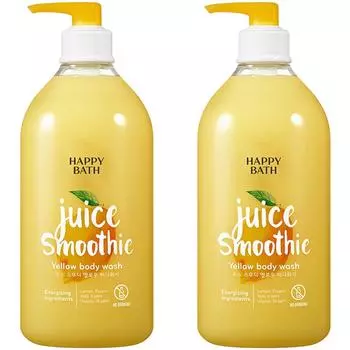 Happy Bath Juice Smoothie Yellow Body Wash, 820g, 2 units
