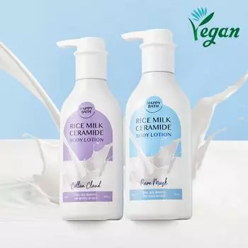 Happy Bath Лосьон для тела с рисовым молоком и керамидами, 2 типа, 400 г