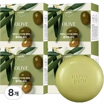 Happy Bath Original Collection Soap Olive Scent, 90g, 8 units