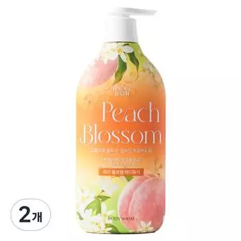 Happy Bath Peach Blossom Body Wash Peach Blossom Fragrance, 900g, 2 units