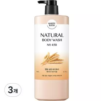 Happy Bath Really Mild Body Wash Baby Powder Scent, 900g, 3 Pieces