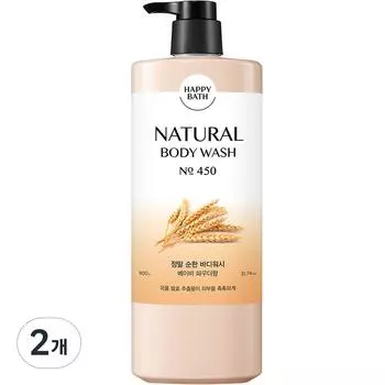 Happy Bath Really Mild Body Wash Baby Powder Scent, 900g, 2 Pieces