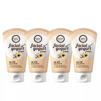 Happy Bath Really Mild Facial Yogurt Cleansing Foam, 120g, 4 pieces