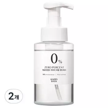 Happy Bath Zero Percent Гипоаллергенное мыло для рук с пеной, 2 шт., 500 мл