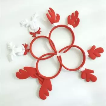 Happy Day 1+1 Рождественская повязка на голову Санта Рудольф Товары для рождественской вечеринки Домашняя вечеринка