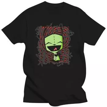 Happy Gir Classic Hip Hop TS Shirt Invader Zim Gaz Membrane Animated Leisure T Shirt Newest Stuff For Adult S бежевый