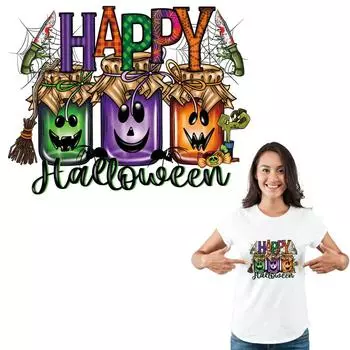 Happy Halloween нашивки для одежды термонаклейки футболка Parches Ropa толстовки Diy термопресс аппликации наклейки печать