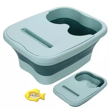 Happy mono Footbath Footbath Foam Footbath Ванна для ног с подогревом Складной термометр для воды В комплекте Ведро, ванночка для ног, ведро, ванночка для ног, ведро, зелёный