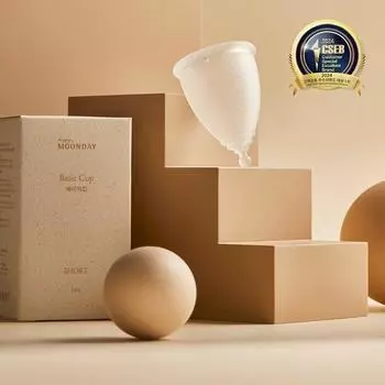 Happy Moonday Basic Cup (Choose 1 of 2 types) (Short / Medium) Happy Moonday Basic Cup-Short