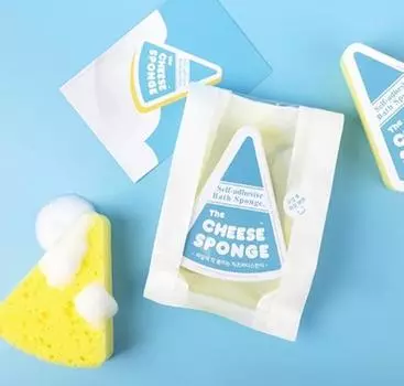 Happy New Year Cheese Body Shower Sponge