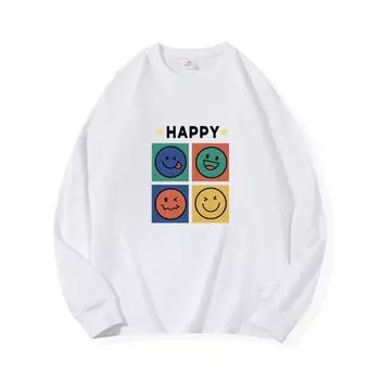 HAPPY Осенняя одежда с длинными рукавами из чистого хлопка, новый мужской и женский топ, весенний внутренний слой, базовая рубашка, футболка с круглым вырезом и длинными рукавами M коричневый