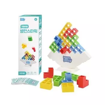 Happy Play Shaking Balance Tower Tetris Tetra Board Game, popular Korean game