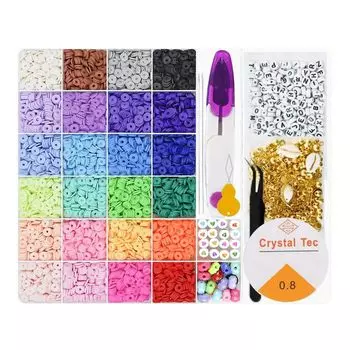 HappyHome Бусины для поделок Аксессуары Глиняные бусины Плоские бусины Наборы амулетов Части аксессуаров Сделай сам Продевание бусин Аксессуары ручной работы Пинцет с проволокой