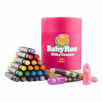 Happykids Easy to Retractable Get Your Hands Elementary School Entrance Back to Kids Gift of 24 Children s Crayon, Removable, Foldable, Color, Infant,