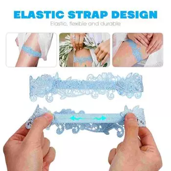 HAPPYYAMI 2pcs Wedding Set Lace Lace Wedding Garters For Bride For Bride Bride Women Gift (Sky-Blue)