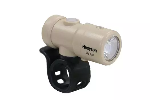 Hapyson велосипедная фара USB перезаряжаемая умная лампа для руля бежевый YB-100-MC