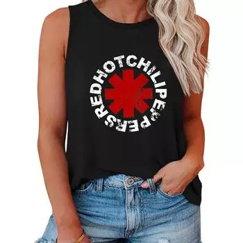 Харадзюку - Женская футболка без рукавов с принтом чили, Одежда без рукавов, Красный, Новинка S