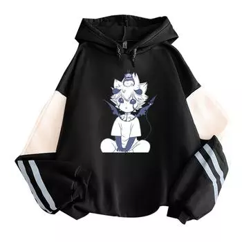 Harajuku Anime Black Clover Nero Printed Hooded Men Women Manga Hoodies Oversized Sweatshirt Harajuku Unisex Trendy Streetwear XS чёрный