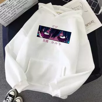 Harajuku Аниме My Hero Academia Dabi Печатный Толстовка Мужчины Женщины Повседневные Толстовки Оверсайз Уличная Мужская Удобный Пуловер XS чёрный