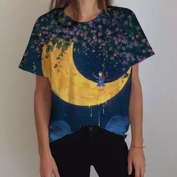 Harajuku fashion women s T-shirt Leaf 3D printed streetwear women s T-shirt women s shirt short sleeved O-neck y2k top clothing S