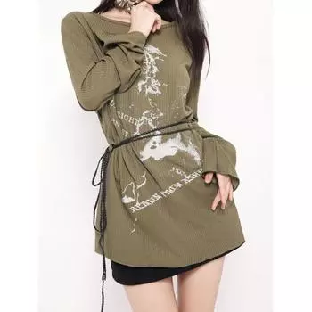 Harajuku графические футболки женские винтажные японские Y2k уличная одежда в стиле панк женские футболки с длинными рукавами гранж эстетические топы S белый