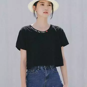 Harajuku I WILL DO BETTER футболка с буквенным принтом женские корейские повседневные свободные укороченные топы женская футболка One Size