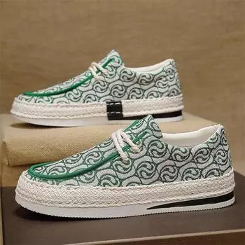 Harajuku Men Casual Canvas Shoes 2024 Lightweight Driving Boat Shoes For Men Canvas Loafers Breathable Slip on Espadrilles Man 39