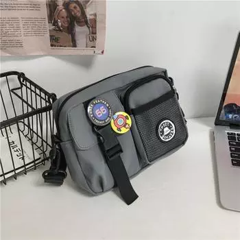 Harajuku Men Crossbody Bag Quick-dry Mobile Phone Pack Mini Canvas Shoulder Bag Travel