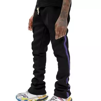 Harajuku модные простые повседневные брюки в полоску для мужчин, свободные спортивные штаны в стиле ретро Y2K, свободные спортивные штаны в стиле хип-хоп S абрикосовый
