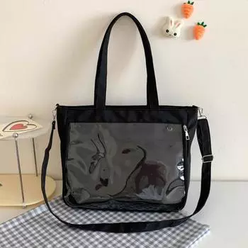 Harajuku Transparent Itabag Pvc Lolita Handbag Lovely Canvas Tote Bag Daily