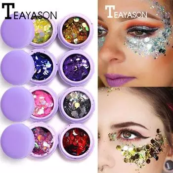 Harajuku Zima Malun Laser Seebone Яркая пудра Красота Музыкальный фестиваль Вечеринка Макияж 01