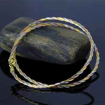 Характер Серебра S925 Серебряные Ювелирные Изделия Ремесла Италия Мода Леди Твист Женское Ожерелье Золото