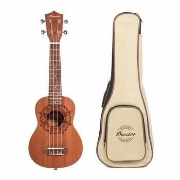 Характеристики колка для укулеле сопрано из бамбука Kailua Case BU-21KAI (Включено Мягкое) []