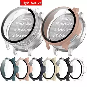 Hard Edge Shell для Garmin Lily2 Active Защитный чехол Закаленная пленка Защитный чехол для Garmin Lily 2 Аксессуары Garmin Lily2 Active чистый