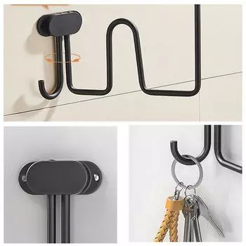 Hard Hat Wall Mount Alumimum Rotatable Display Rack Space-Saving Motorcycle Keys Bracket Rust-Proof Storage Rack For Backpack