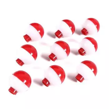 Hard Plastic Fishing Float Ball Red White Fishing Floating Tool Fishing Enthusiasts 19mm-5pcs