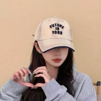 Hard top baseball cap women s 2025 autumn and winter new face small visor student couple face small cap man M56-58cm бордовый