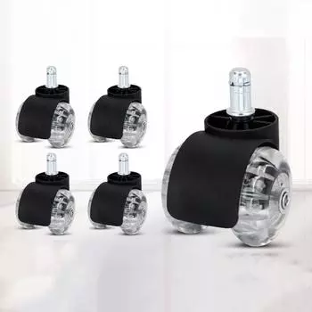 Hardware Double Wheel Movable Brake Protection Roller Chair Wheel Furniture Caster Chair Caster чёрный