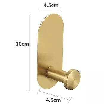 Вешалка для одежды с одним крючком из нержавеющей стали. Крепкая вставка за дверью. Металлические крючки для одежды без отверстий.