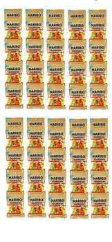 Haribo Gold Bear Gummy 4 rows x 10 bags (64g) золотой