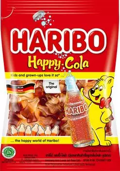 Haribo Happy Cola 80 г x 10 пакетиков коричневый