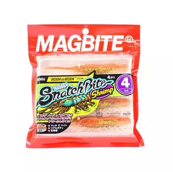 Harimitsu Magbite MBW06 Креветки Snatch 4 дюйма, 4 шт. в упаковке 09 (7215)