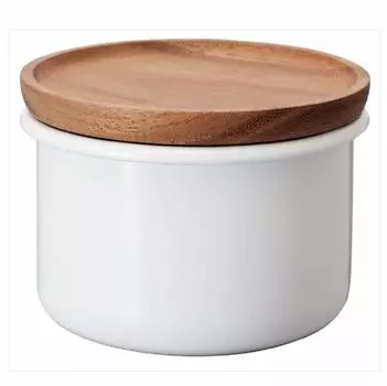 HARIO Bona Enamel Tea Coffee Canister 100 Practical Tea 100g & Capacity Leaves/Coffee Powder/Approx. BCN-100-OV