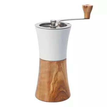 HARIO Ceramic Coffee Mill Wood N Hand Ground Coffee Beans 30g MCWN-2-OV