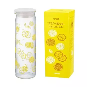 HARIO Free Pot Ретро Лимон Термостойкая стеклянная бутылка для холодной воды Кувшин-кувшин Showa Reprint 1000 мл Сделано в Японии FPR-10-LM