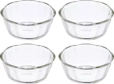HARIO Glass Sweets Bowl 300 Set of 4 Made in Japan Heat-resistant SWB-2412
