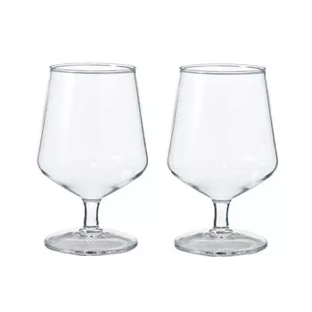 HARIO Heat Resistant Beer Goblets Set of 2 360mL Heat Resistant Glass Safe Made in Japan HARIO Glass Microwave/Dishwasher HBG-3524